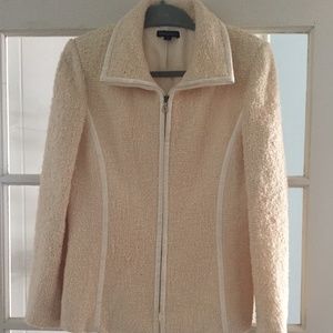 Zip up jacket boucle type fabric